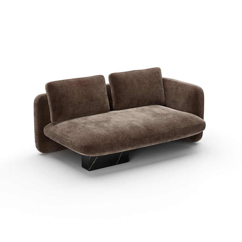Overlap Raf Loveseat Dark Taupe