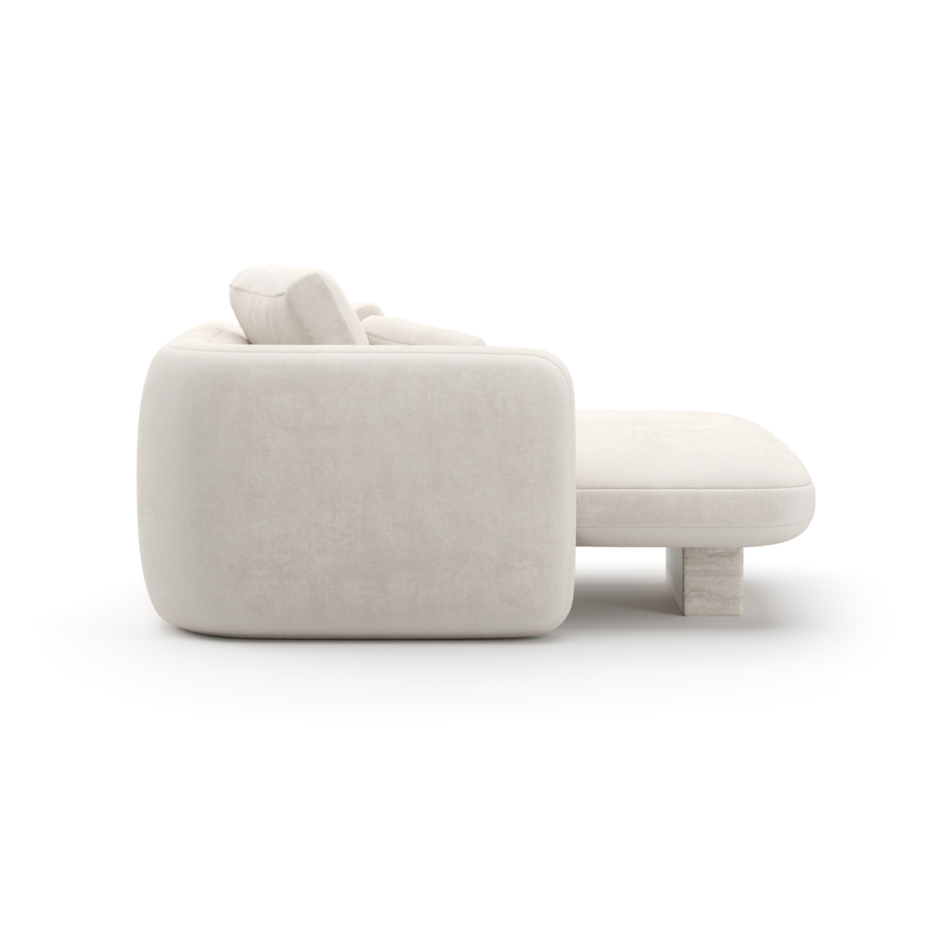 Overlap Laf Chaise Ecru - 4th angle