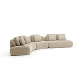Sasso 3Pc Curved Sofa - Oatmeal - main image