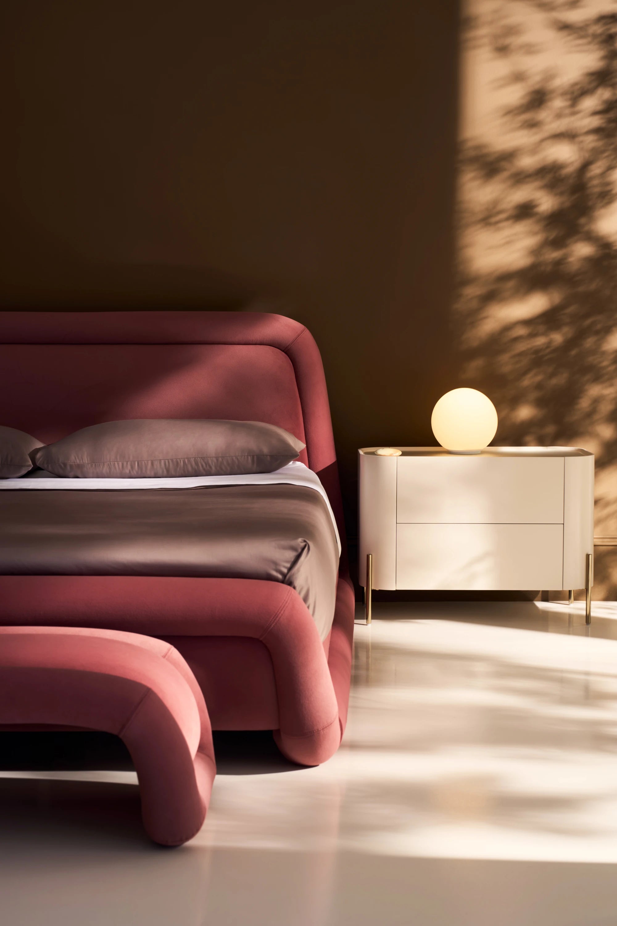 Bold King Bed - Dusty Rose in room - angle 3.0