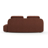 Sasso Raf Curved Armless Loveseat - Saff - 3rd angle
