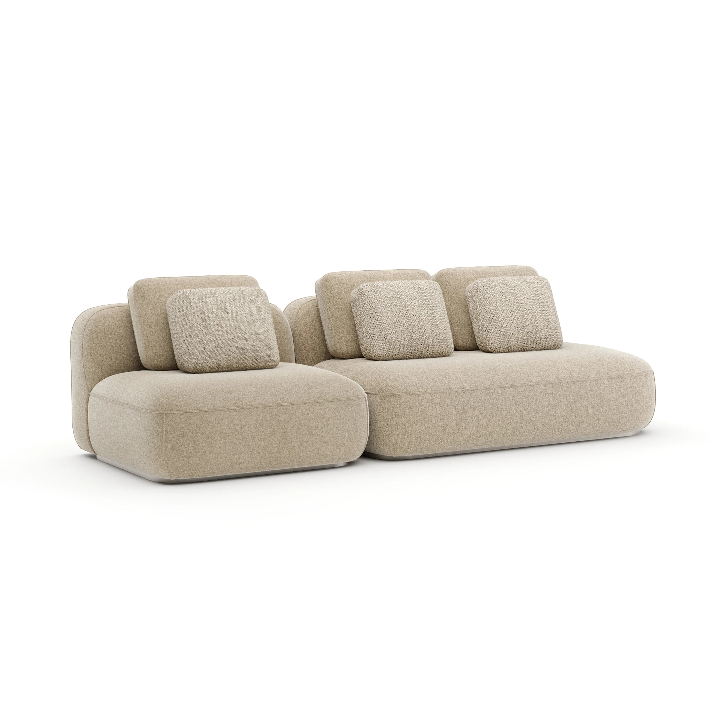 Sasso 2Pc Small Sofa - Oatmeal - main image