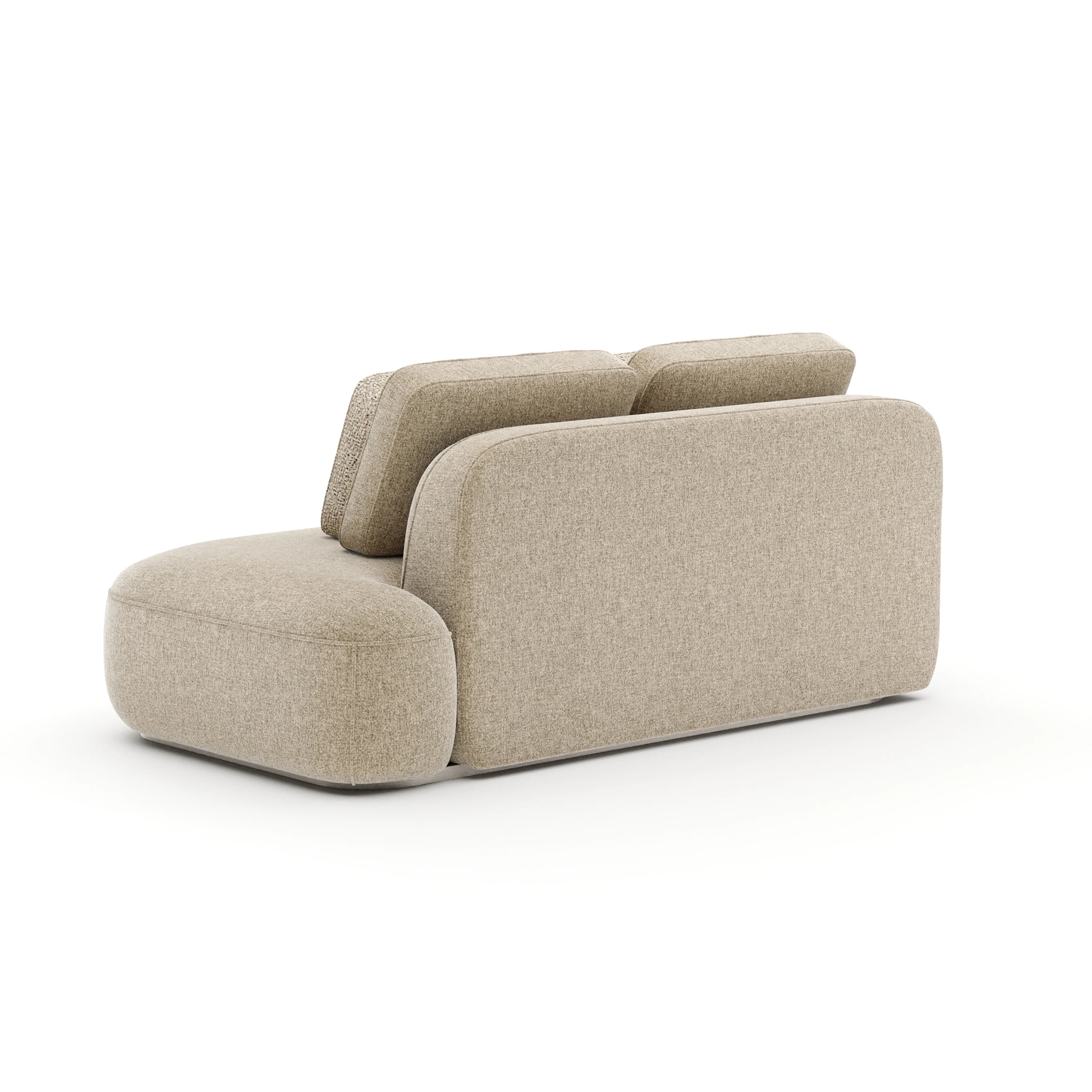 Sasso Raf Straight Armless Loveseat - Oa - 3rd angle
