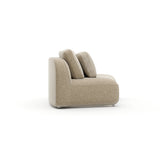 Sasso Raf Curved Armless Loveseat - Oatm - 2nd angle