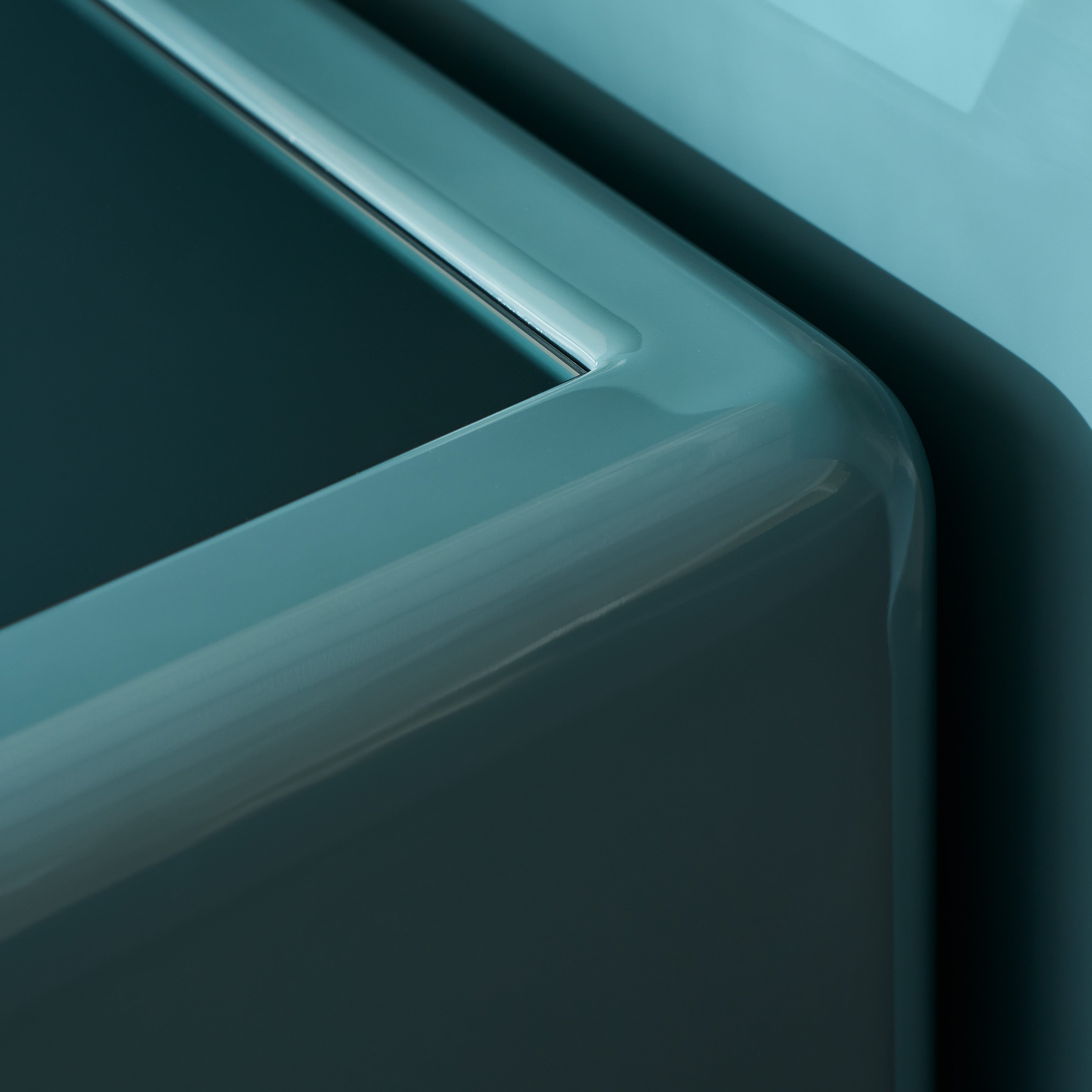 detail of Gelee Square Accent Table - Apatite