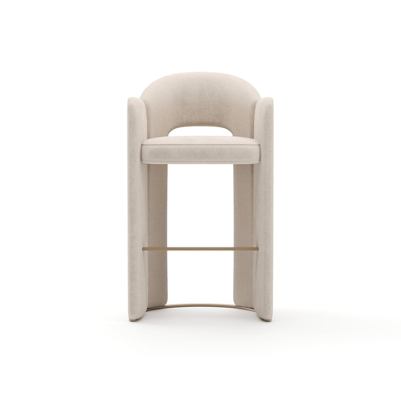 Overlap Bar Stool Ivory