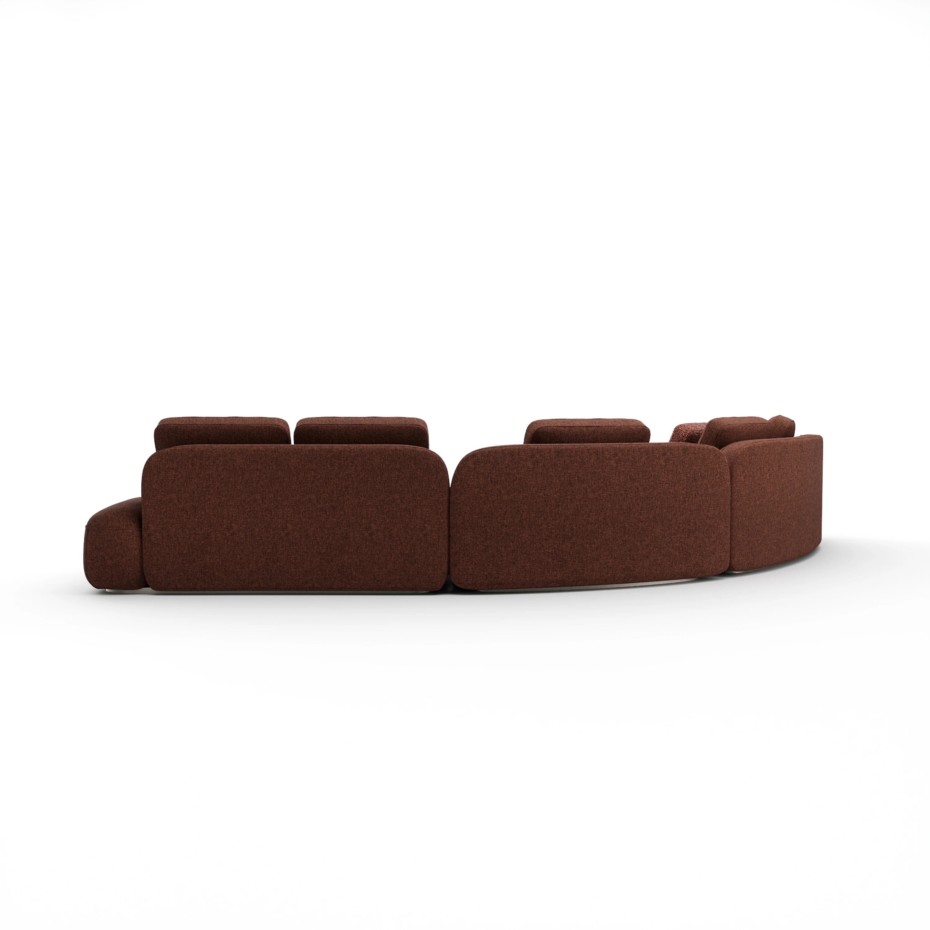 Sassc 3Pc Curved Sofa - Saffron - 3rd angle