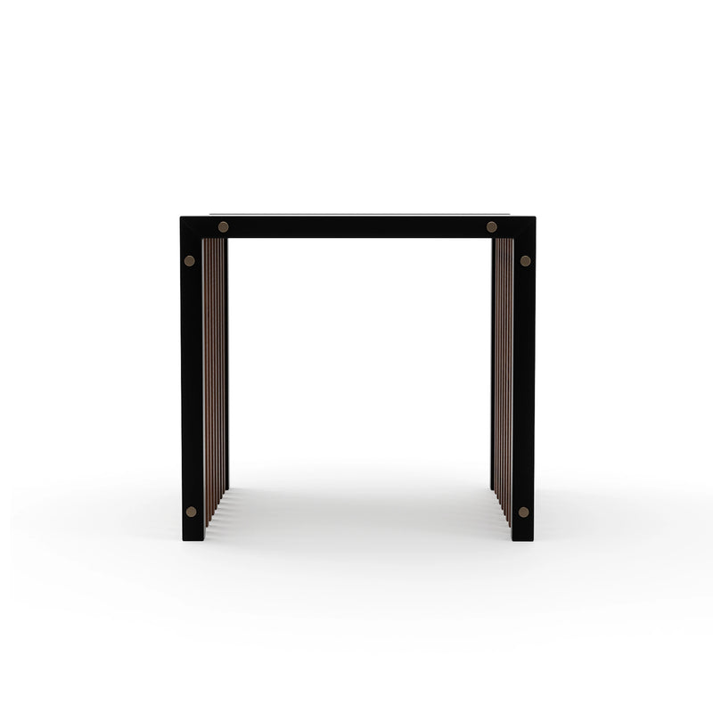 Pinstripe Dark End Table