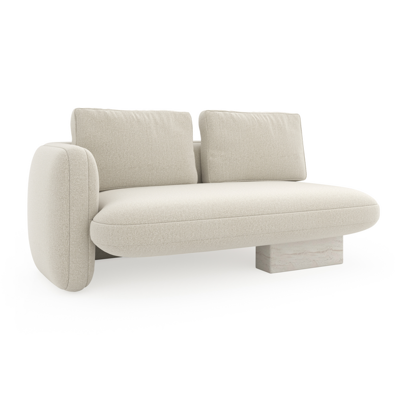 Overlap Laf Loveseat Ecru