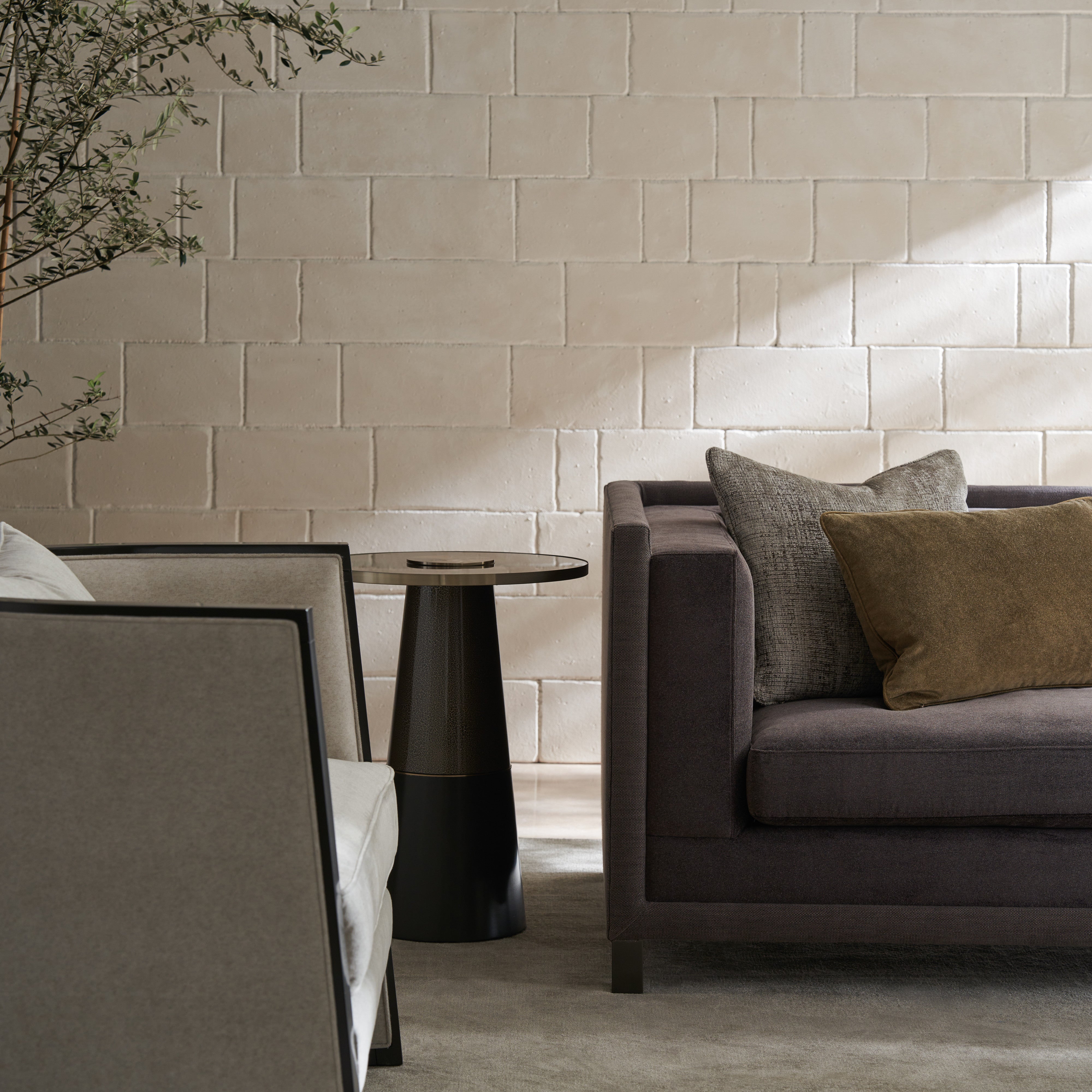 room with Tuxedo Sofa