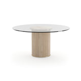 *Rhythm Round Glass Top Dining Tbl - angle 1