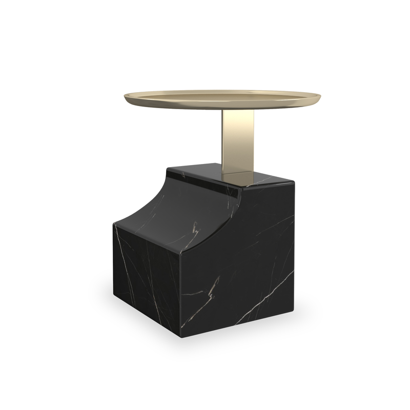 Overlap Sectional Accent Table Dark