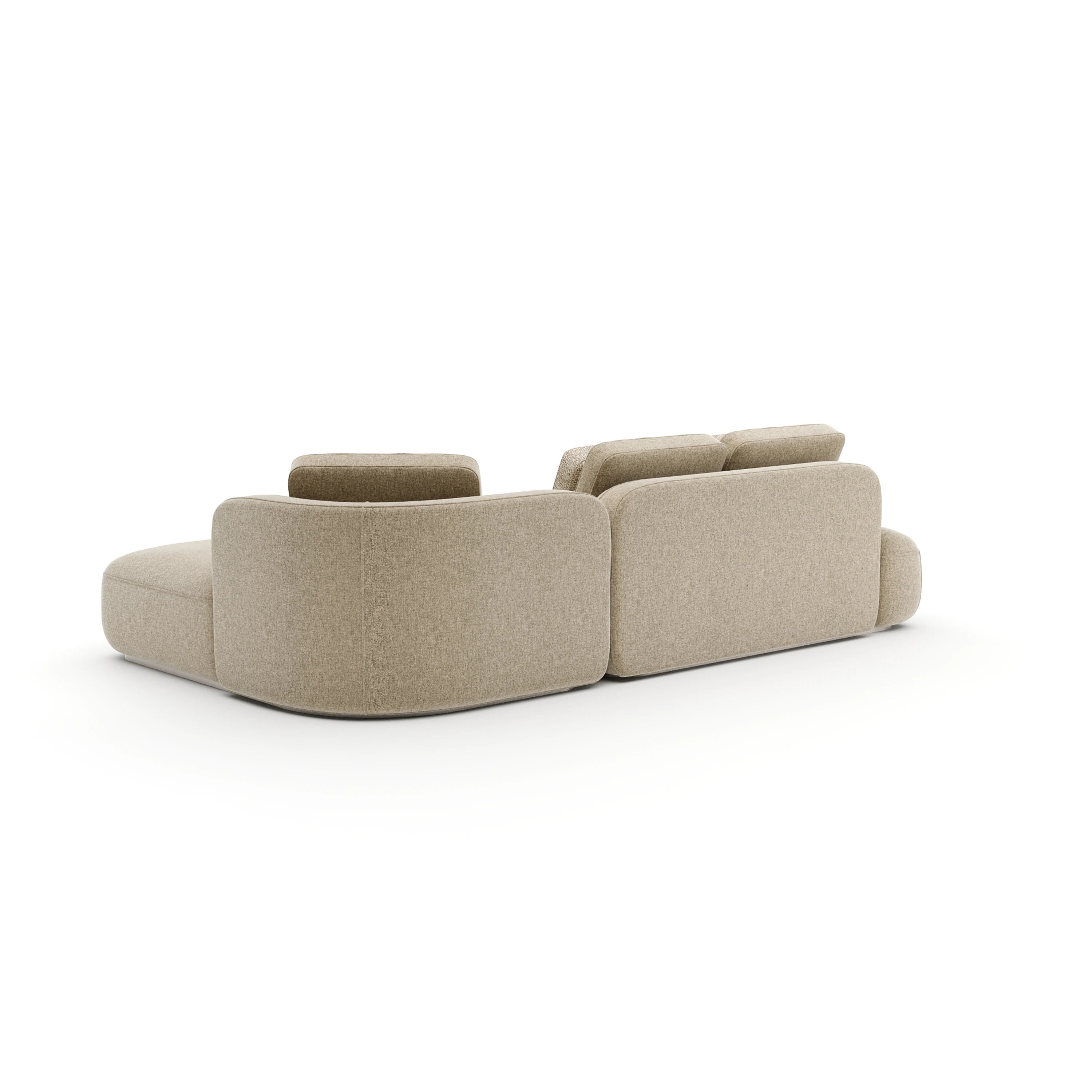 Sasso Armless Rt Chaise Sec - Oatmeal - 3rd angle