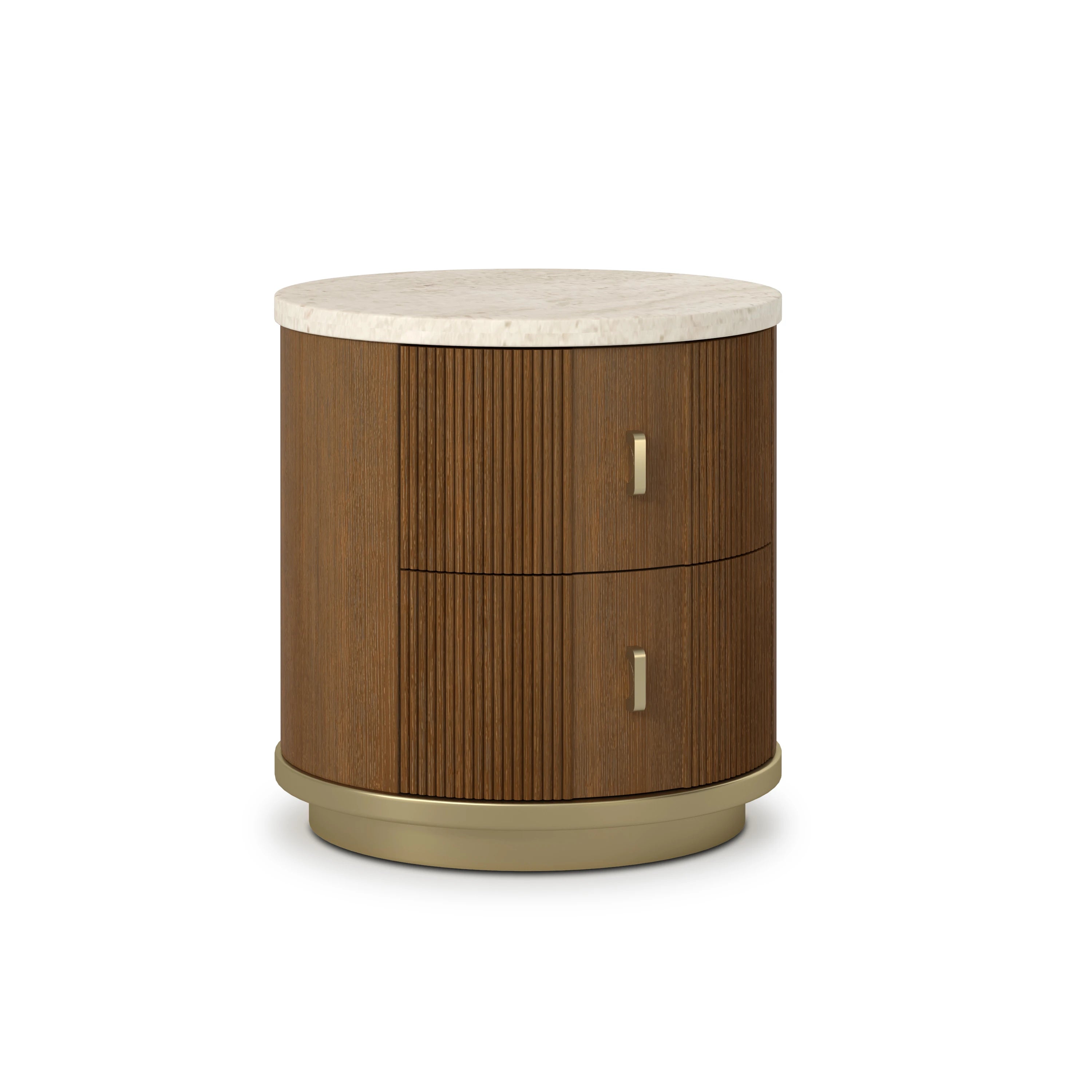 Rhythm Small Round Nightstand - Walnut - primary image [data-sku='CLA-026-066']