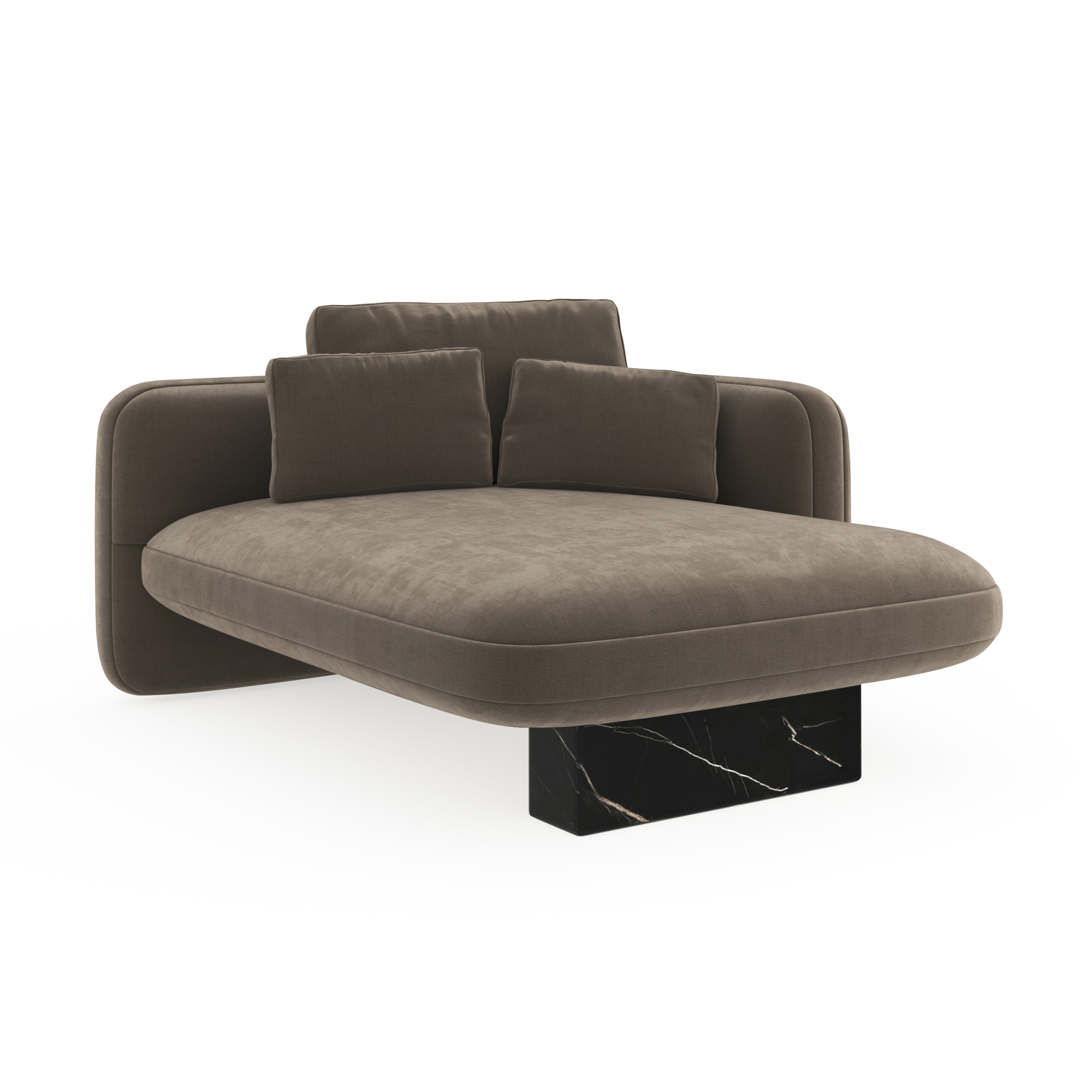 Overlap Raf Chaise Dark Taupe