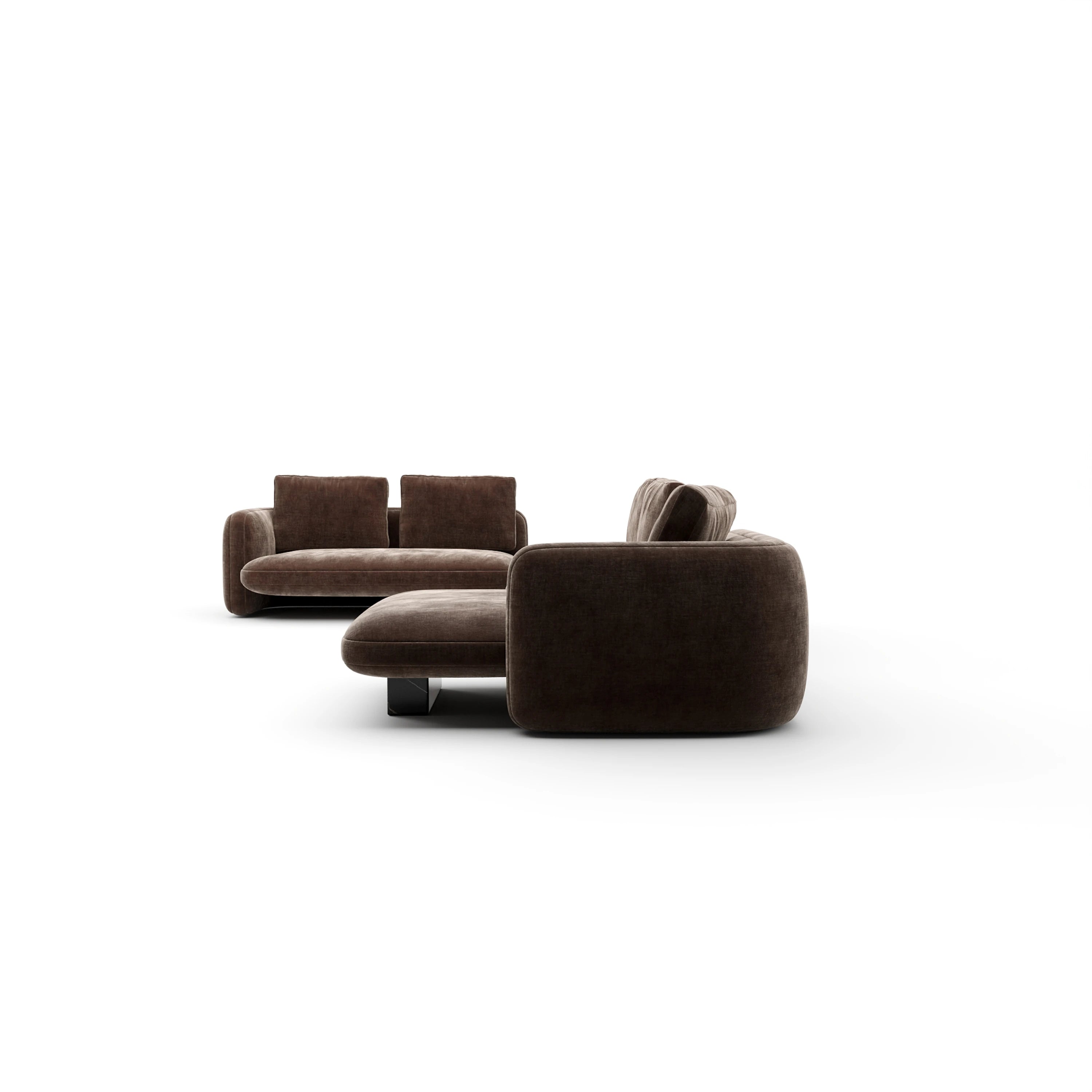 Overlap 5Pc Left Sectional Dark Taupe - 2nd angle