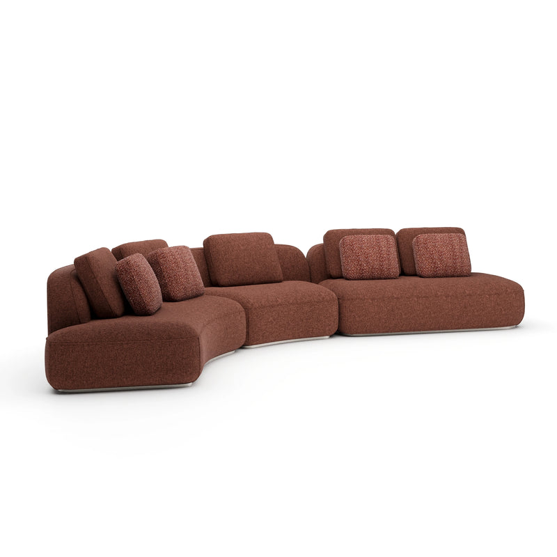 Sassc 3pc Curved Sofa - Saffron