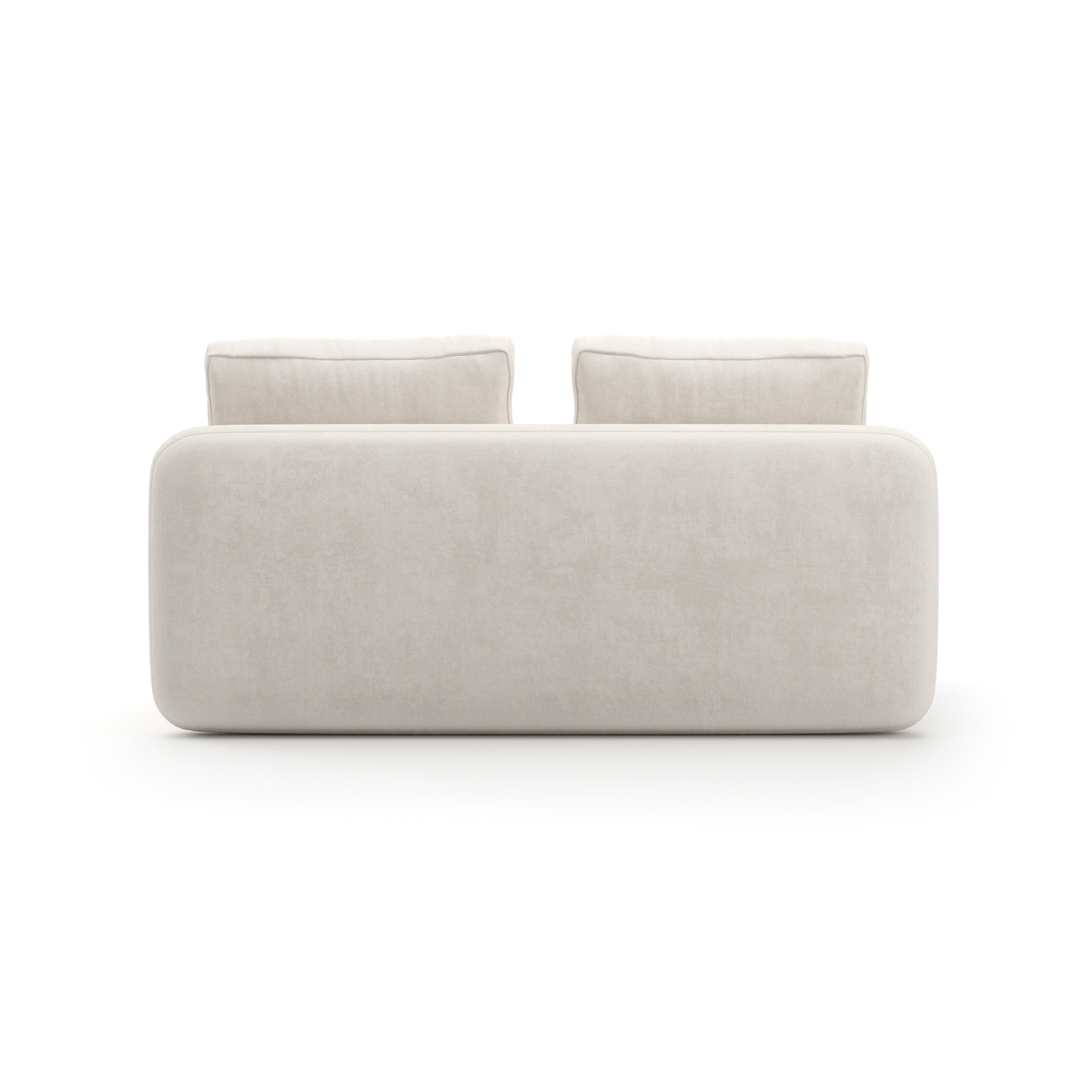 Overlap Armless Loveseat Ecru - 3rd angle