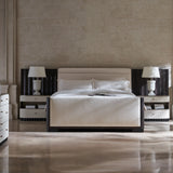 Slow Wave Qn/Kg Bed Wing Panels in room - angle 1