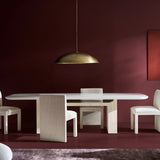 Overlap Rec Dining Table Base Light in room - angle 1