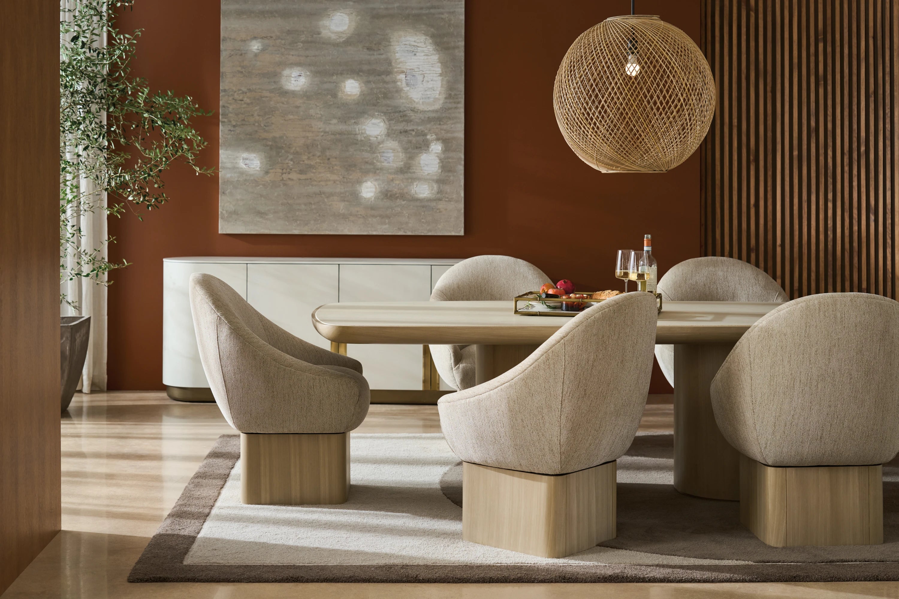 Santorini Table Top in room - angle 1