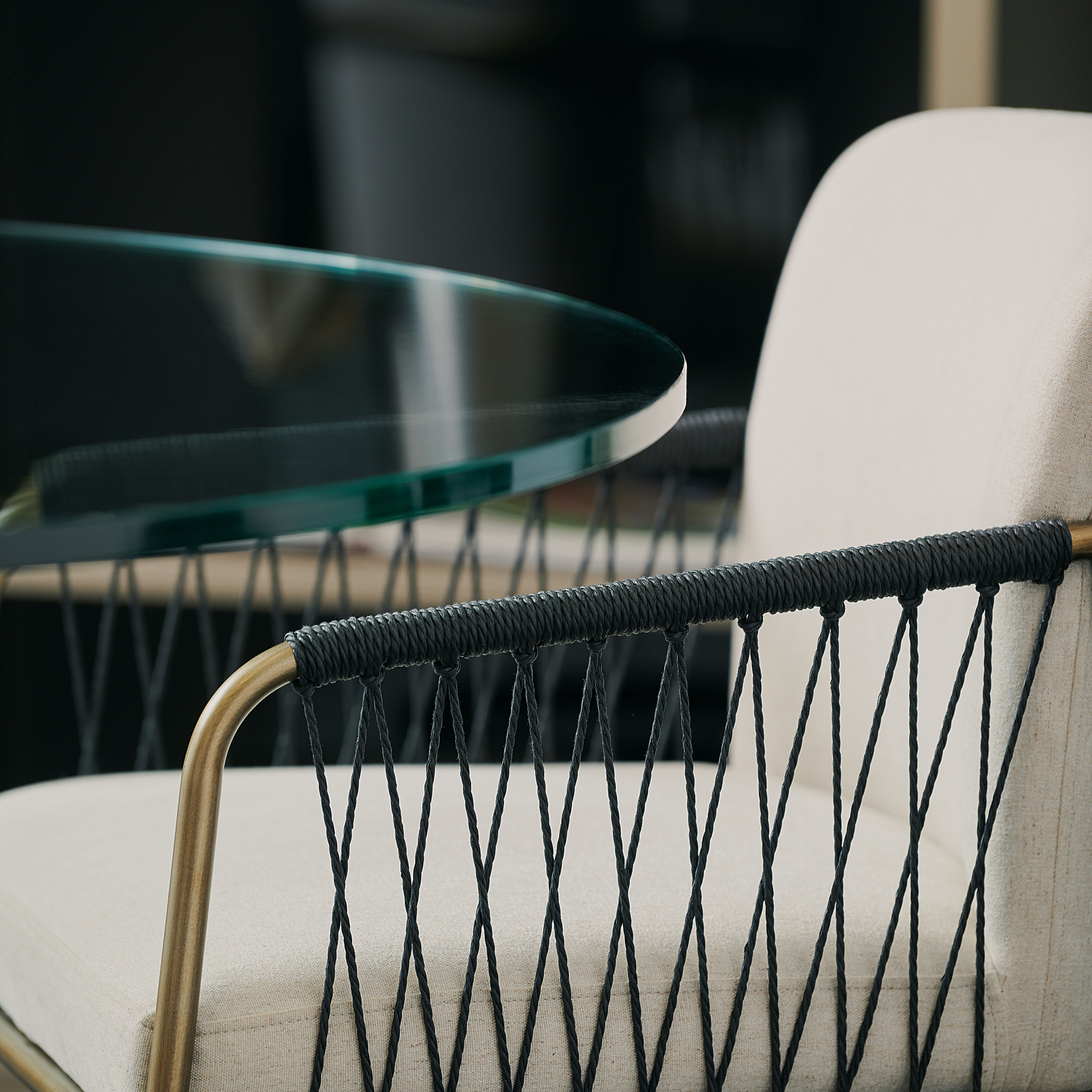 detail of Remix Woven Dining Chair