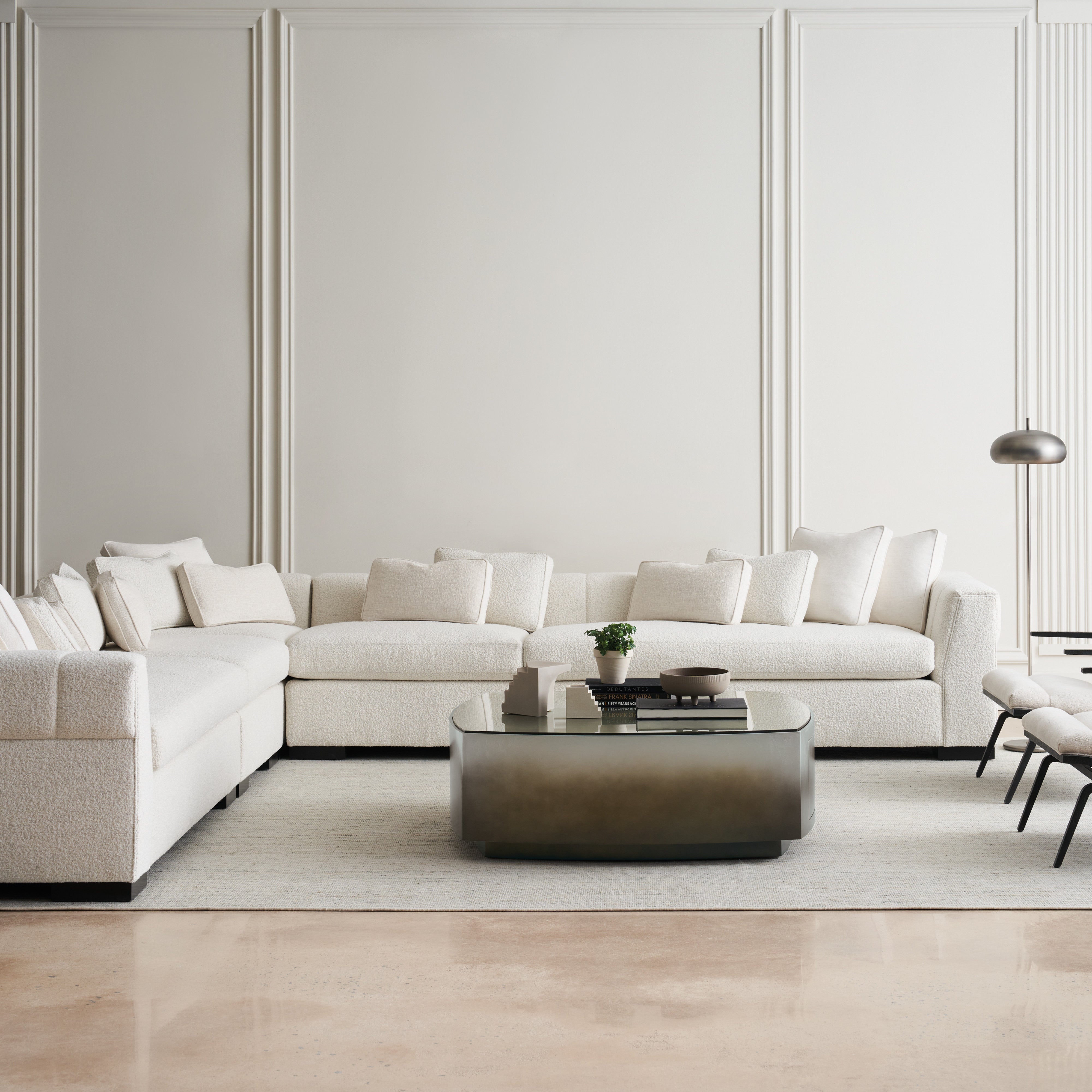 Edge Armless Chair in room - angle 1