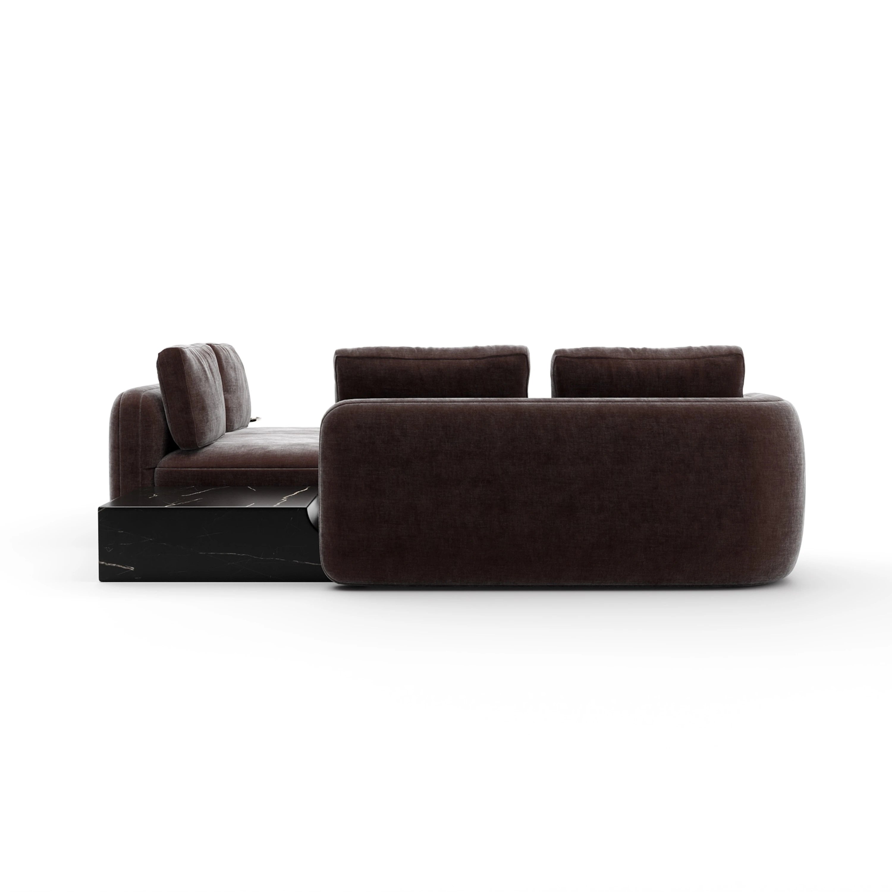 Overlap Wedge Sectional Dk Taupe - 3rd angle