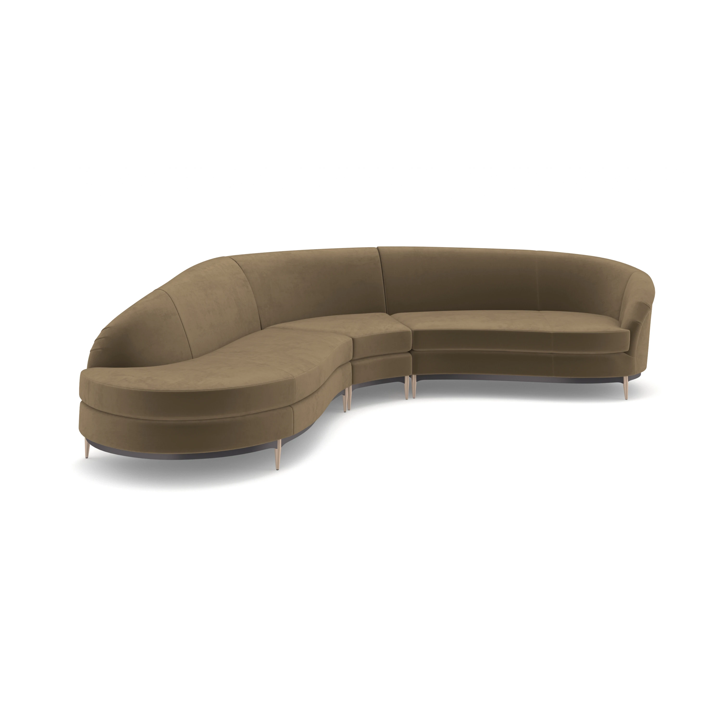 * Three'S Company Lf Chaise 3Pc Sec - primary image