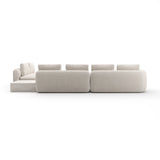 Overlap L Bumper Sectional Ecru - 3rd angle