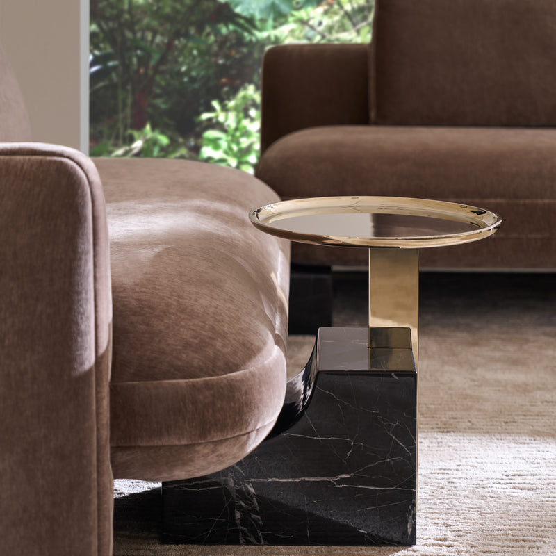 Overlap Sectional Accent Table Dark