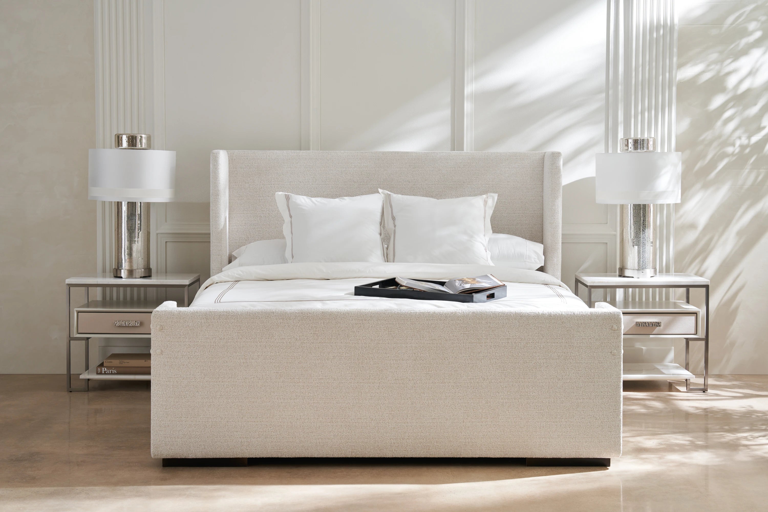 Shelter Me King Bed in room - angle 1