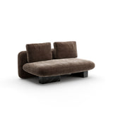 Overlap Armless Loveseat Dk Taupe - angle 1
