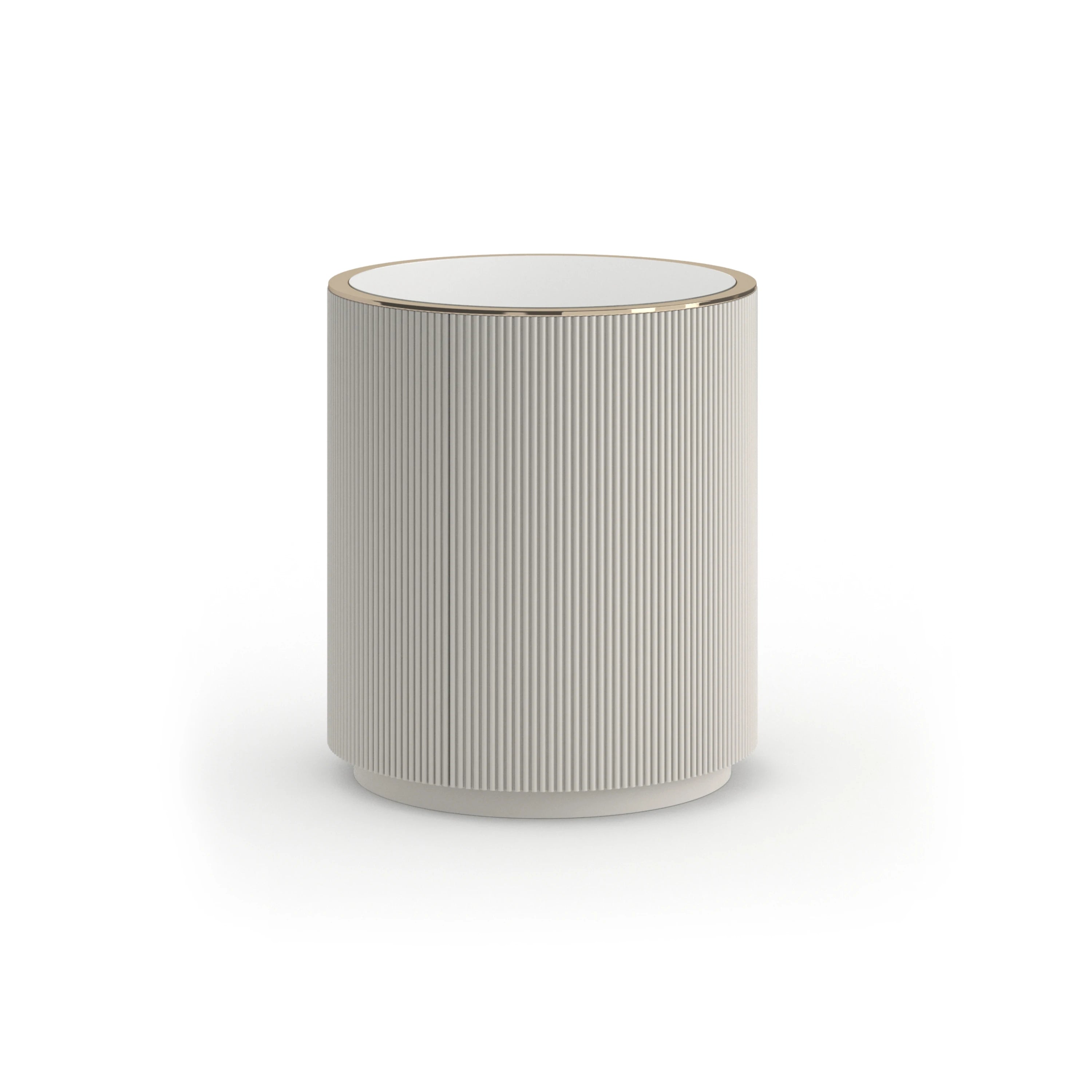 Love Round End Table - Matte Pearl - main image