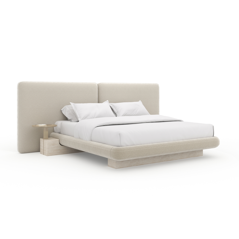 Overlap Uph 2 Panel Kg Bed Ivory