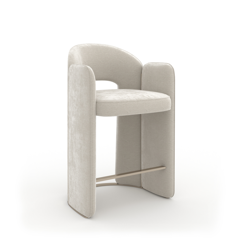 Overlap Counter Stool Ivory