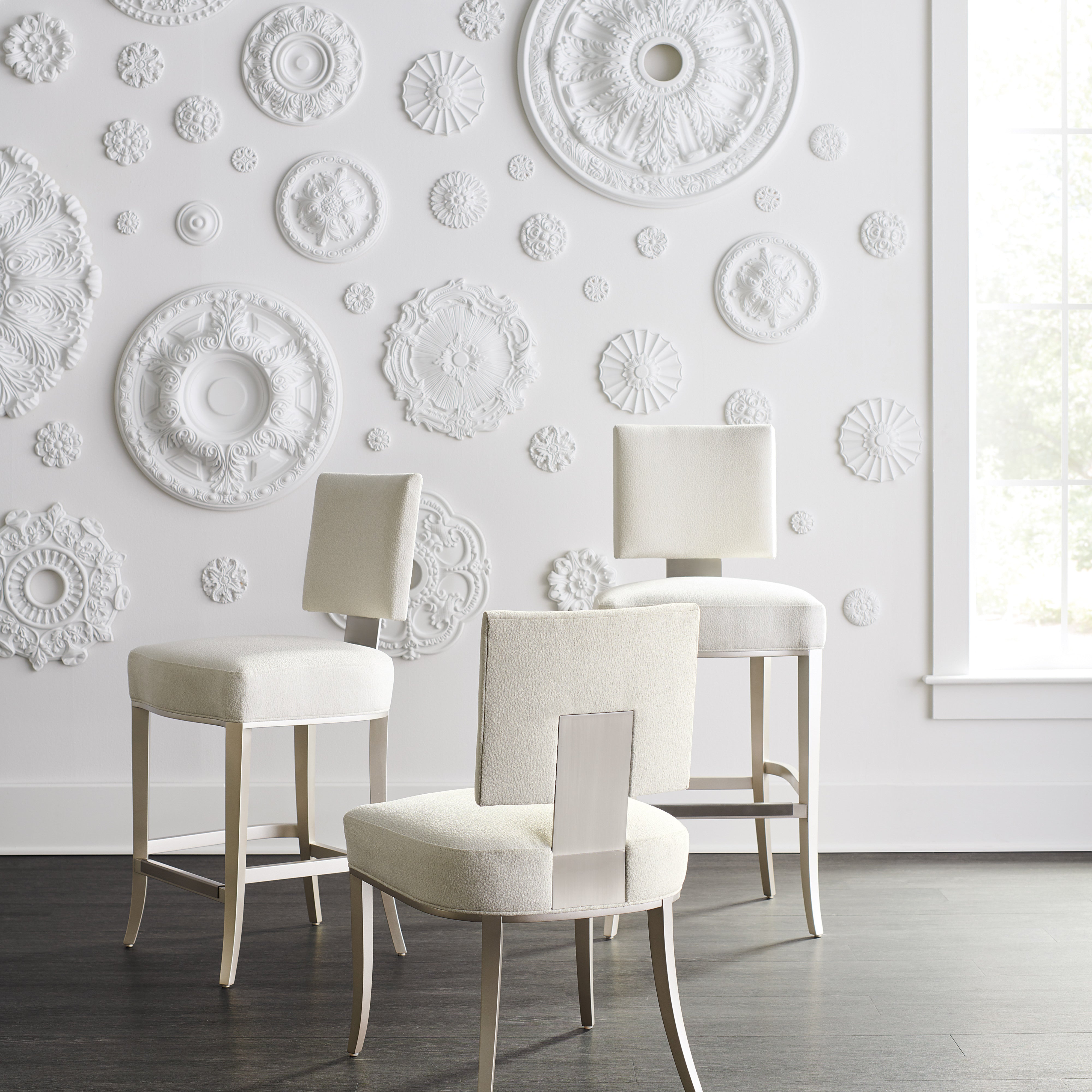 room with Reserved Seating Counter Stool