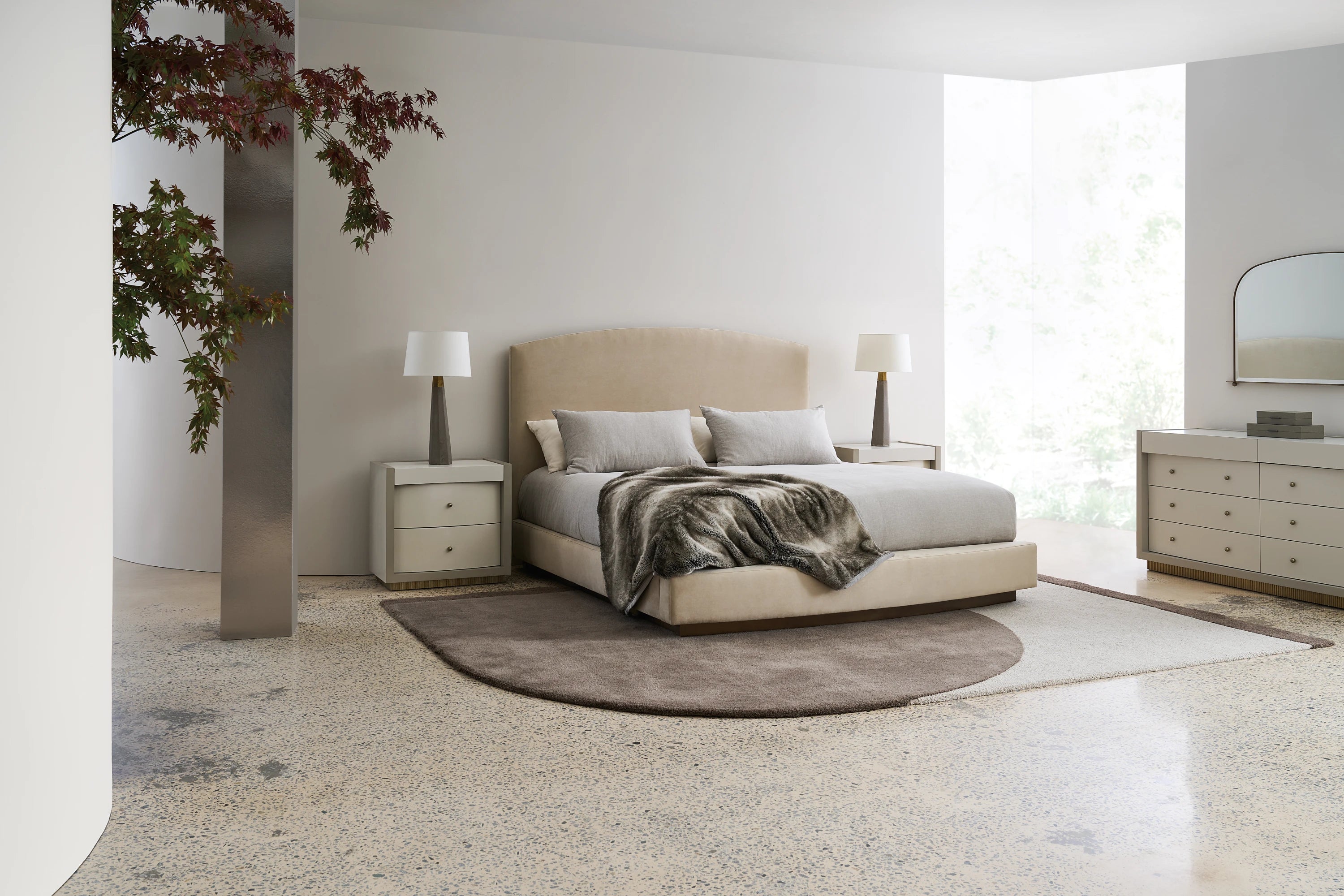 Artois King Bed Sr in room - angle 1