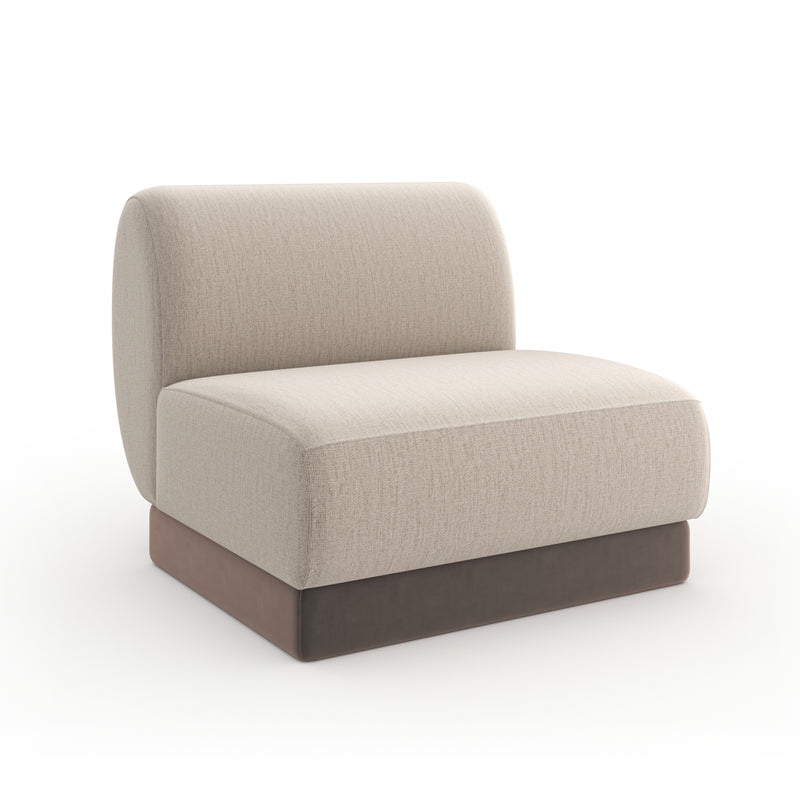 Seta Armless Chair Oatmeal