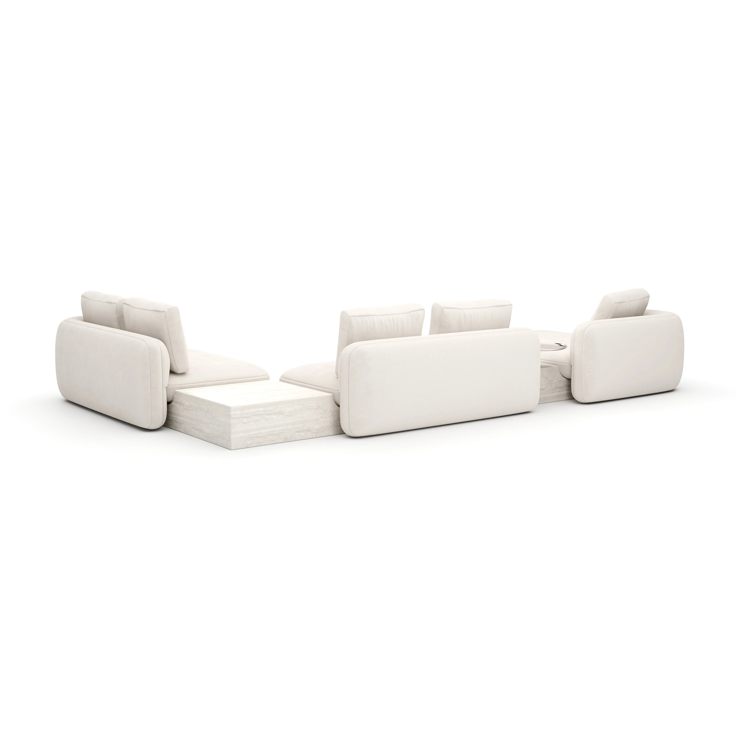 Overlap 5Pc Right Sectional Ecru - 3rd angle
