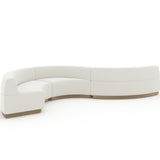 Crescent Armless Loveseat in room - angle 2