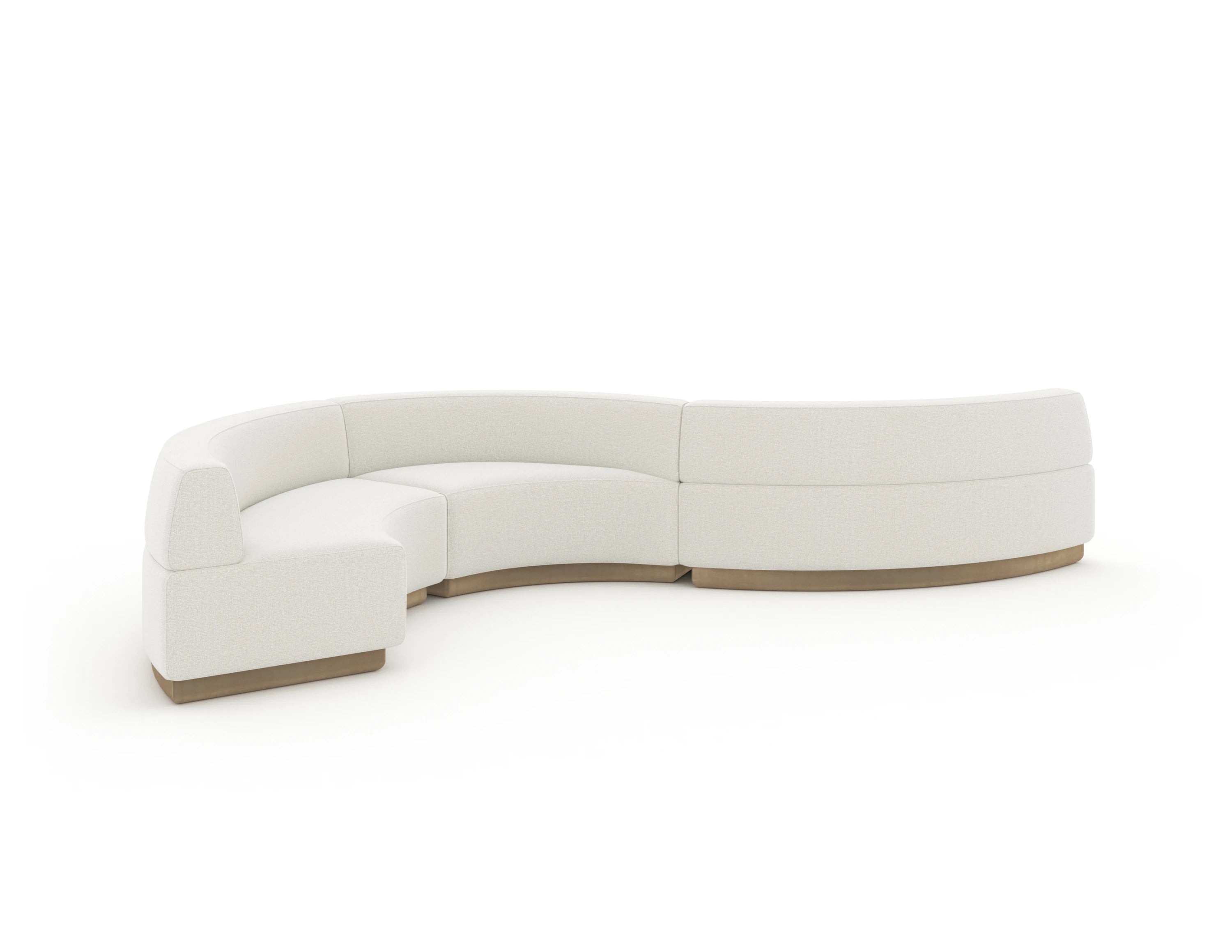 Crescent Armless Loveseat in room - angle 1