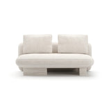 Overlap Armless Loveseat Ecru