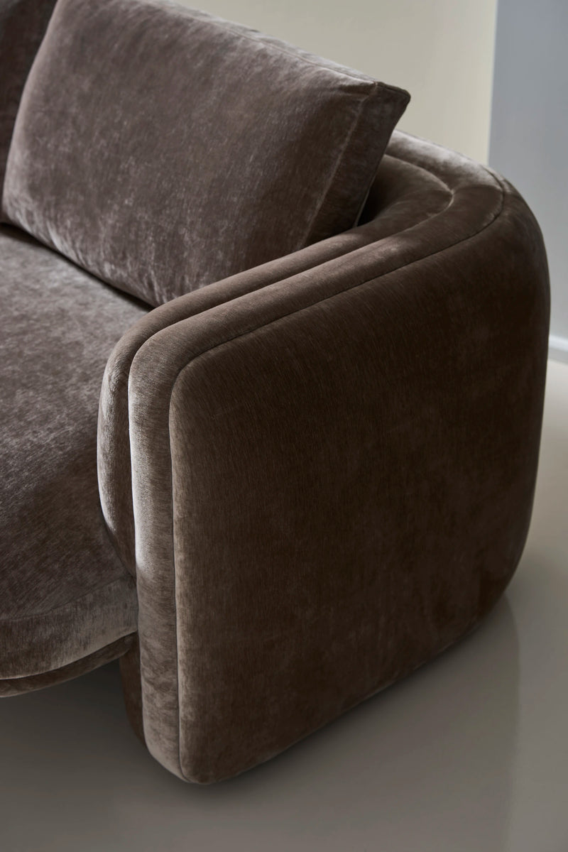 Overlap Raf Loveseat Dark Taupe