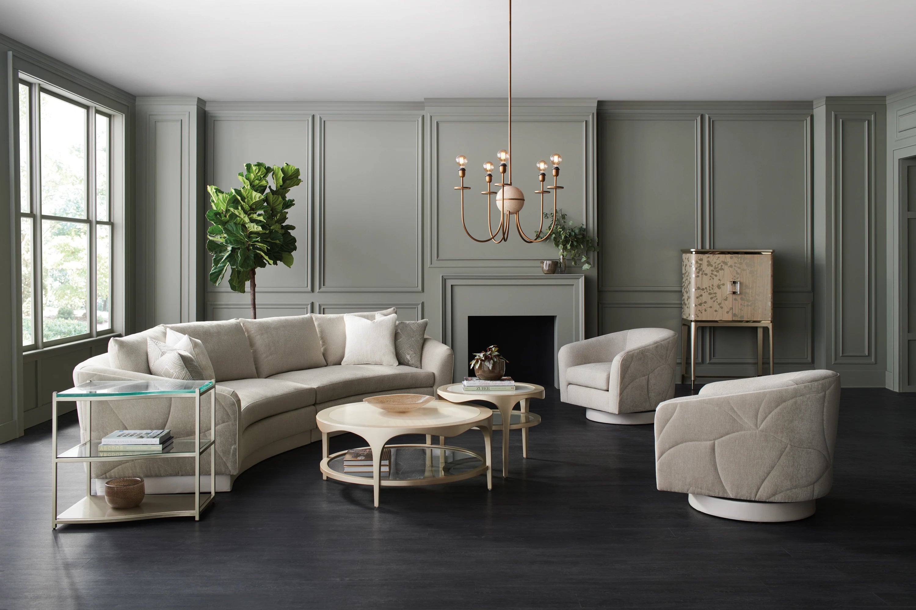 Fanciful Raf Loveseat in room - angle 3.0