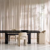 Overlap Side Chair Ivory in room - angle 1