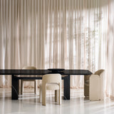 Overlap Side Chair Ivory in room - angle 1