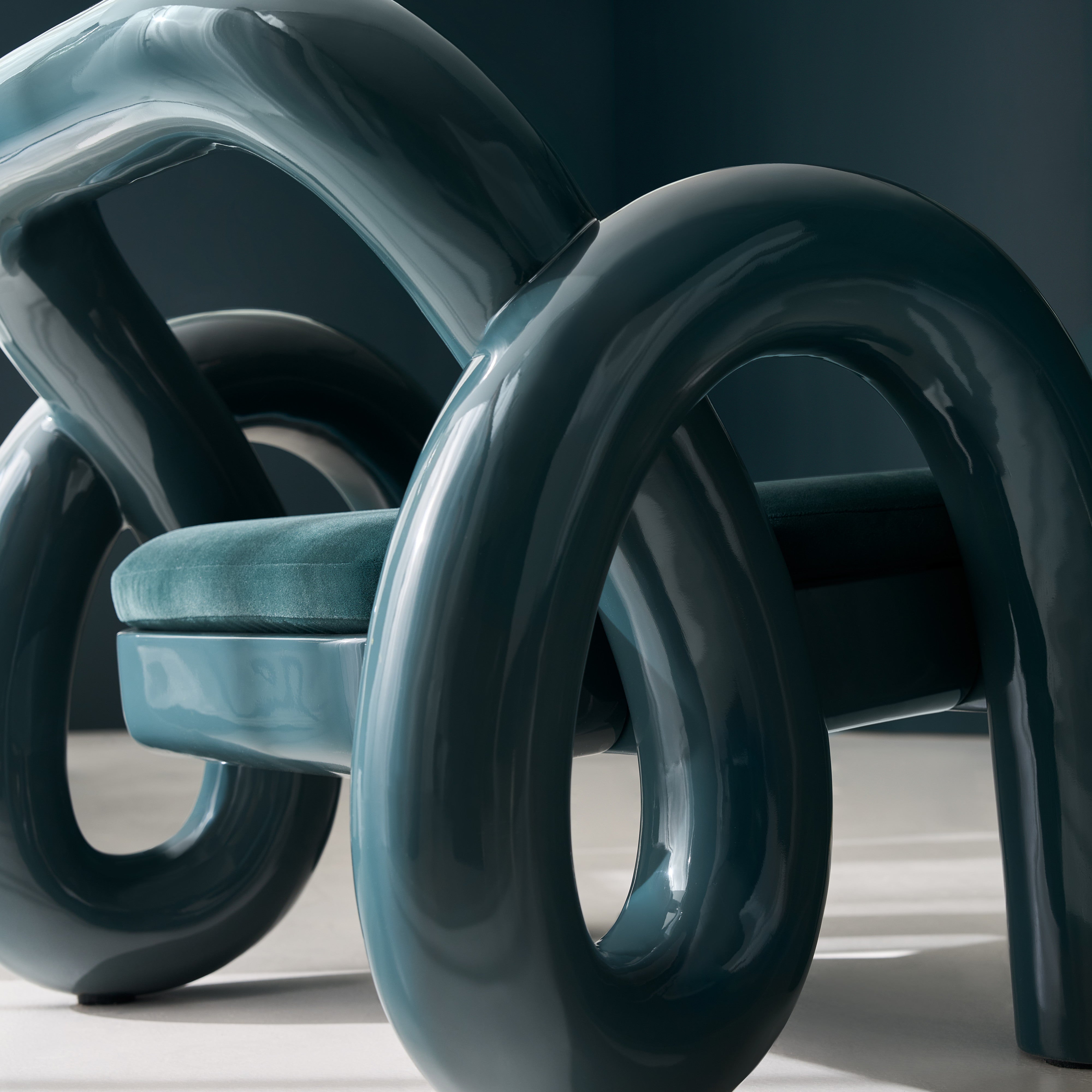 detail of Gelee Accent Chair-Apatite