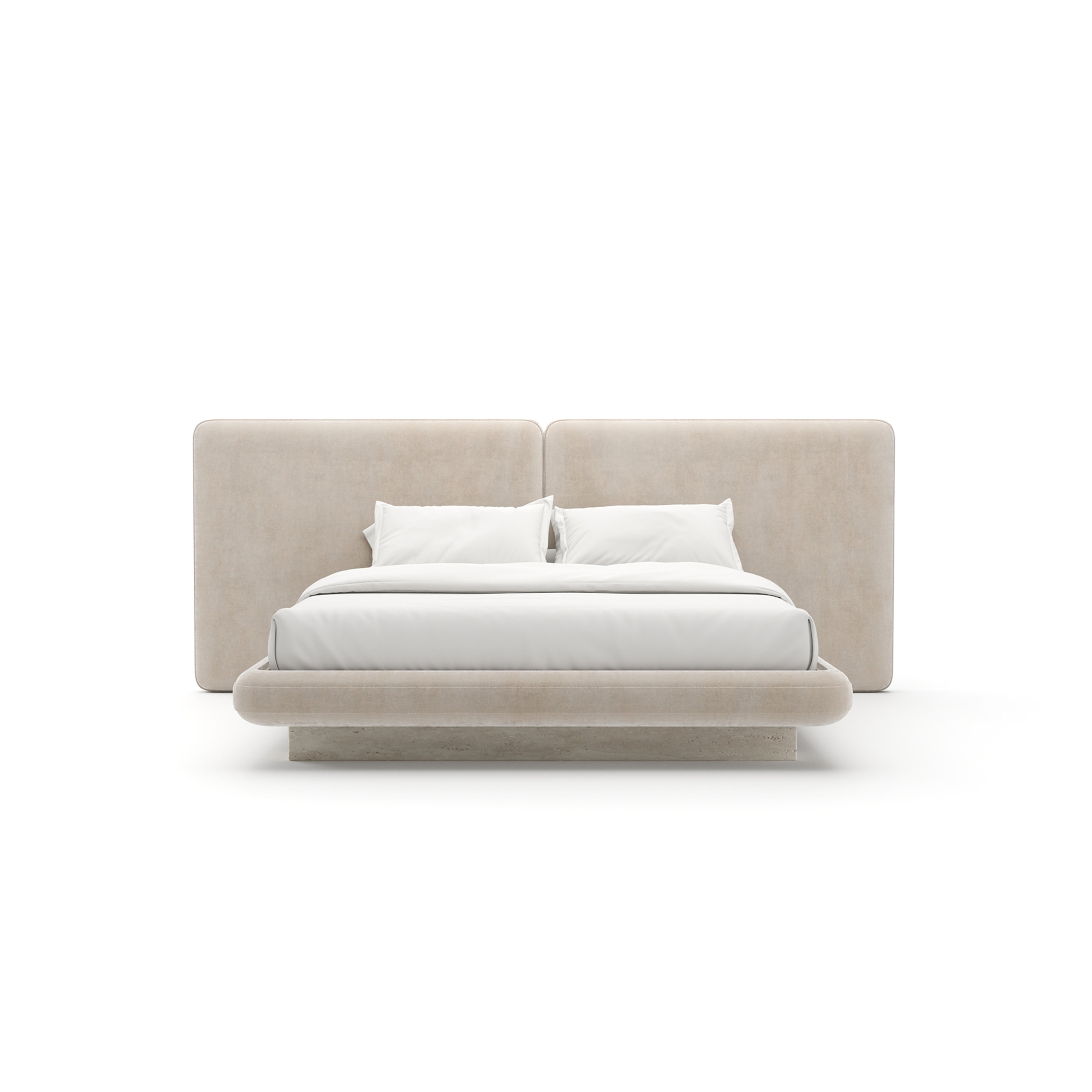 Overlap Uph 2 Panel Kg Bed Ivory