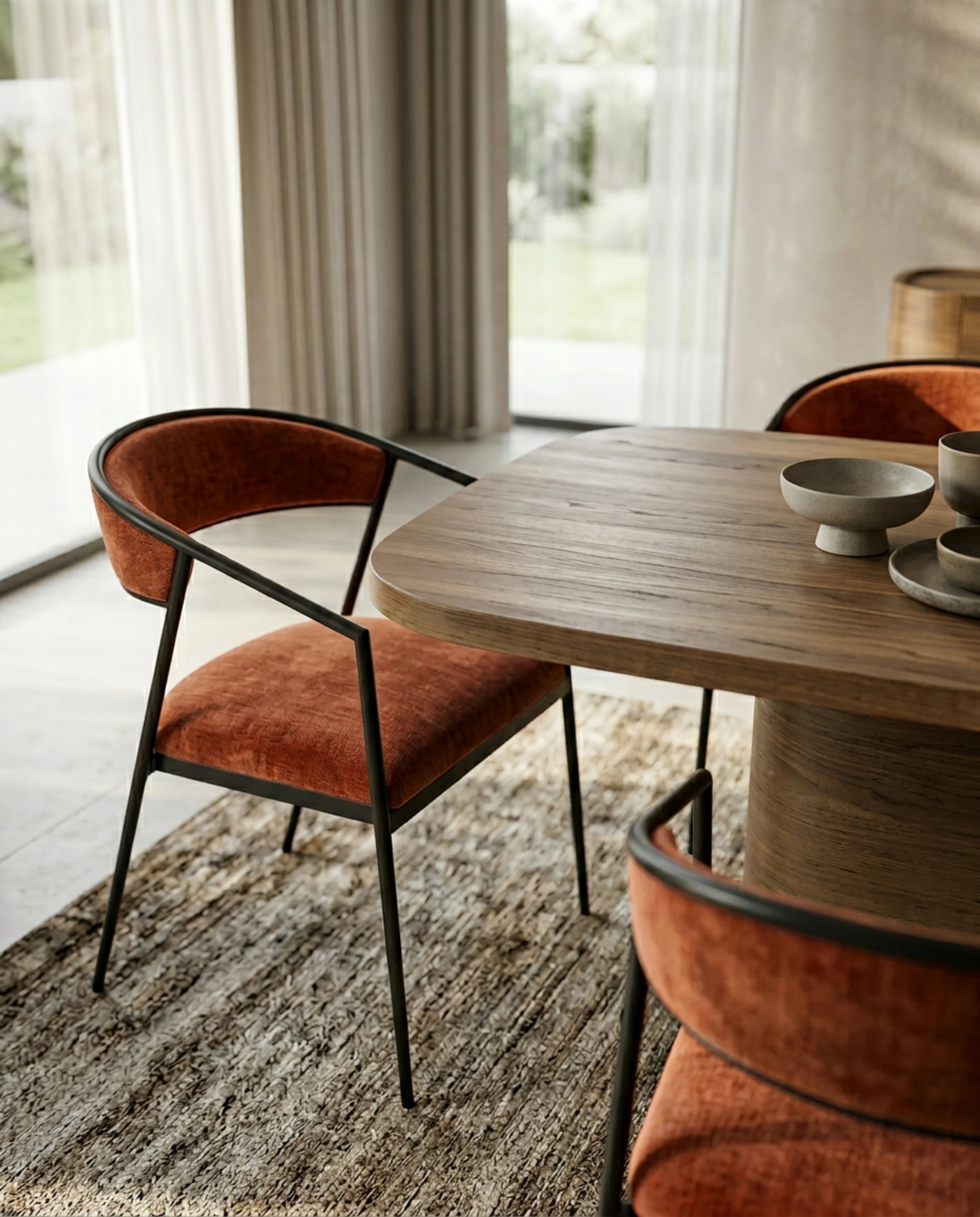 Dario Chocolate Arm Chair - Rouge - detail 2.0